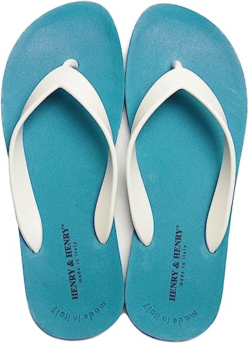 (�w�����[�w�����[) HENRY��HENRY �t���b�p�[ �r�[�`�T���_�� PETROL/WHITE 37/38�i24.0-24.5cm�j