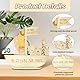 CUVZORA Taufgeschenk für Jungen und Mädchen, Holz Arche Noah mit Basis, Baby Geschenk zur Taufe & Geburt, als Dekoration und Geldgeschenkbox