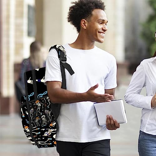 Sac à dos pour garçons squelette multicolore 35.5 cm avec bretelles réglables