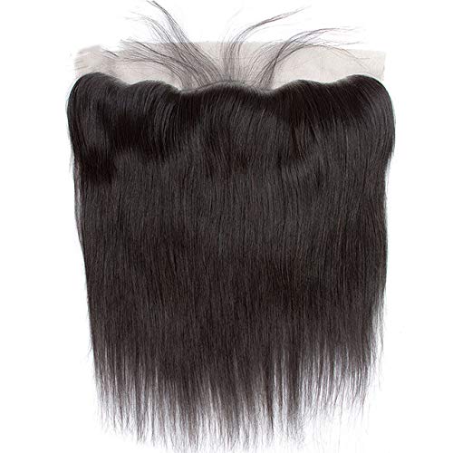 IFLY 13 x 4 Closure Frontale Brésilienne Humains Cheveux 130% Densité Dentelle Closure Brésilienne Lisse Gratuit Partie 100% Vierge Cheveux 8A Humains Fermeture Légèrement Blanchis Noeuds(12 pouces)