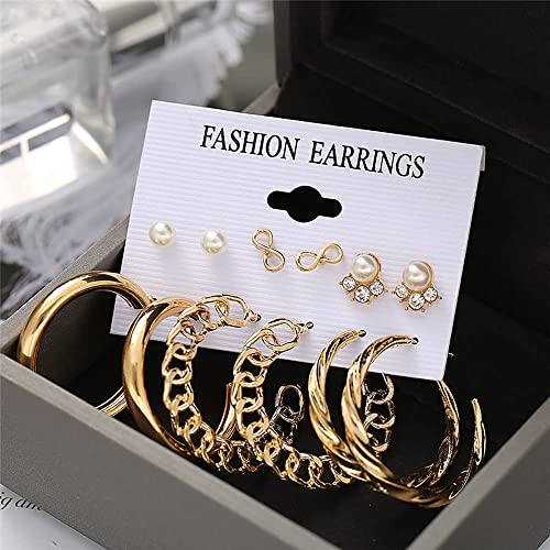 Image of Shining Diva Fashion Stylish Pairs Metal Earrings for Women and Girls