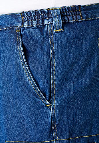 Boulder Creek By Kingsize Men's Big & Tall 12" Side Elastic Denim Cargo Shorts - Big - 56, Black Denim #TOP3