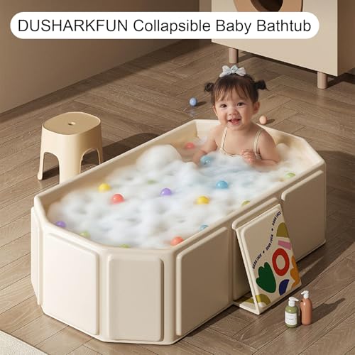 Image of Collapsible Baby Bathtub, Portable & Foldable Bathtub for Newborns to Toddlers, Easy to Store, Lightweight for Home & Travel, SpaceSaver Baby Tubs for Kids