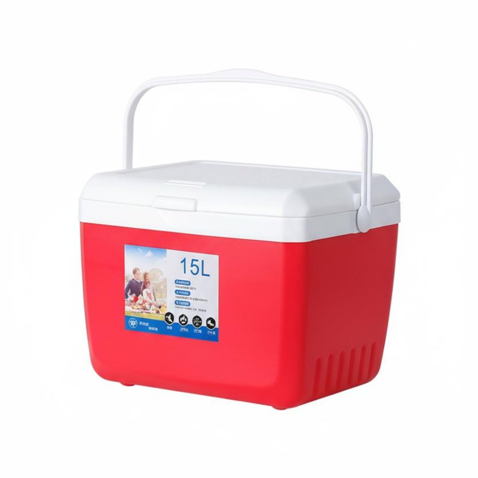 Tragbarer Kühlbox Vorratsbehälter Isoliercontainer mit Robustem Und Langer Kühlleistung für Autotouren Camping Ausflüge Picknick, Color to 4, 15L