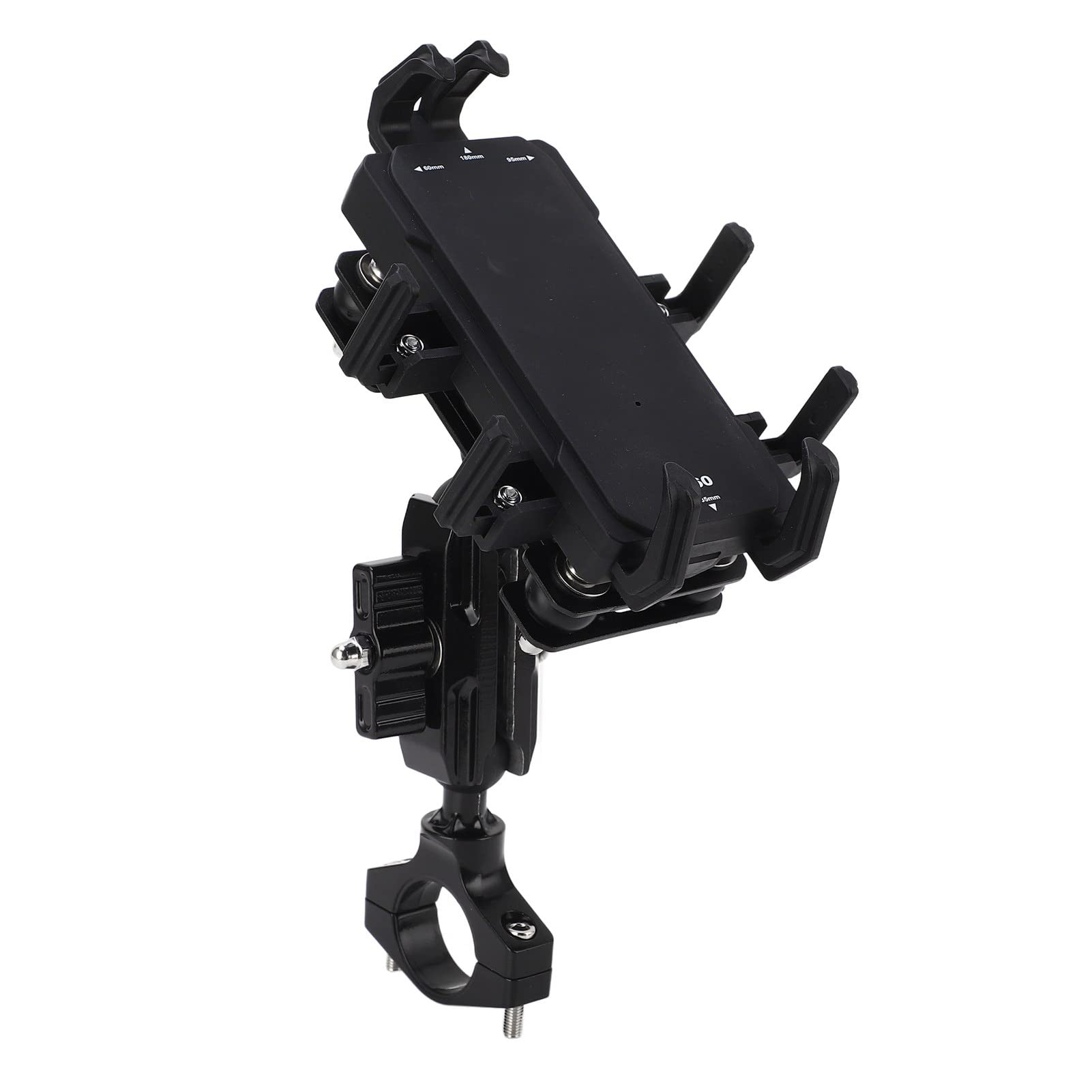 Uchwyt na telefon motocyklowy Odporny na wstrząsy, obrotowy, wodoodporny, uniwersalny uchwyt rowerowy ze stopu aluminium, do motocykli, rowerów elektrycznych z urządzeniami o