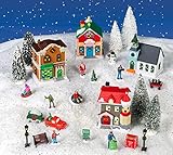 Cobblestone Corners 2019 Christmas Village Collection - The Entire Collection in one Box - 28 Pieces Total