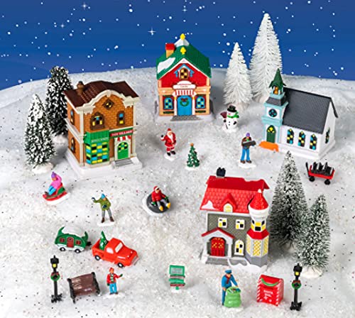 Cobblestone Corners 2019 Christmas Village Collection - The Entire Collection in one Box - 28 Pieces Total