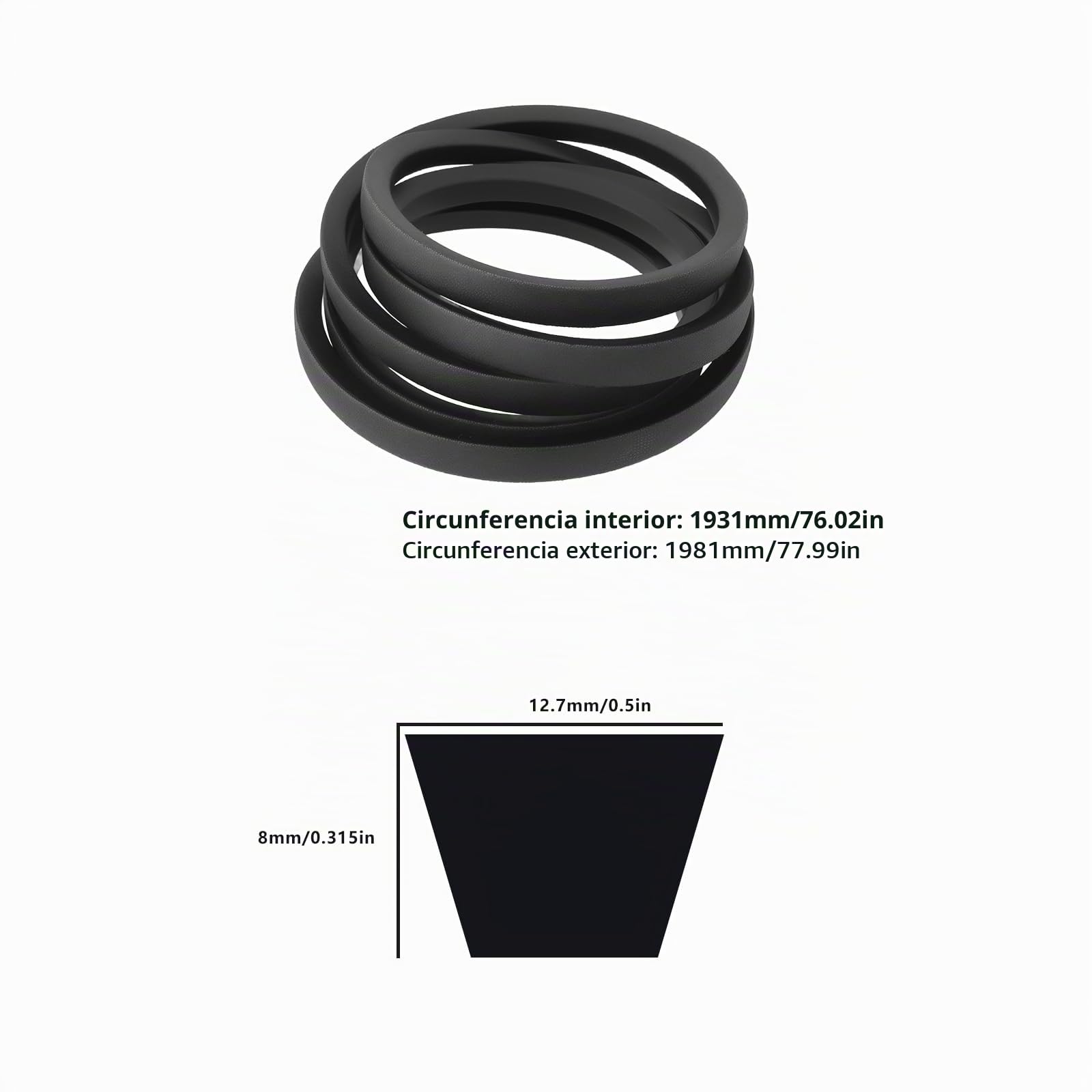 1 Pieza de Repuesto de Correa para Cortadora de Césped 585034401 544238901 Compatible con Husqvarna R 214TC 215TX 216 AWD R216 R215TX R214