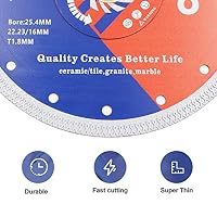 Diamant Trennscheibe Fliesenscheibe 200mm 2 Stück - BRSCHNITT Turbo Mesh Diamantklinge mit X Felgensegment für Hart Keramik Porzellan Fliesen Granit.…… – Ansicht 6