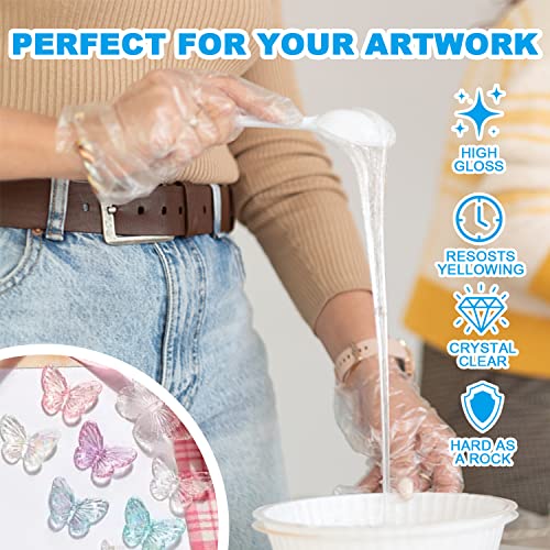 Gti Epoxy Resin 32Oz, High Gloss, Resists Yellowing & Bubbles Free Casting Resin,Easy Mix 1:1 Epoxy Resin Kit For Jewelry Diy Making, Art, Crafts, Countertop #TOP2