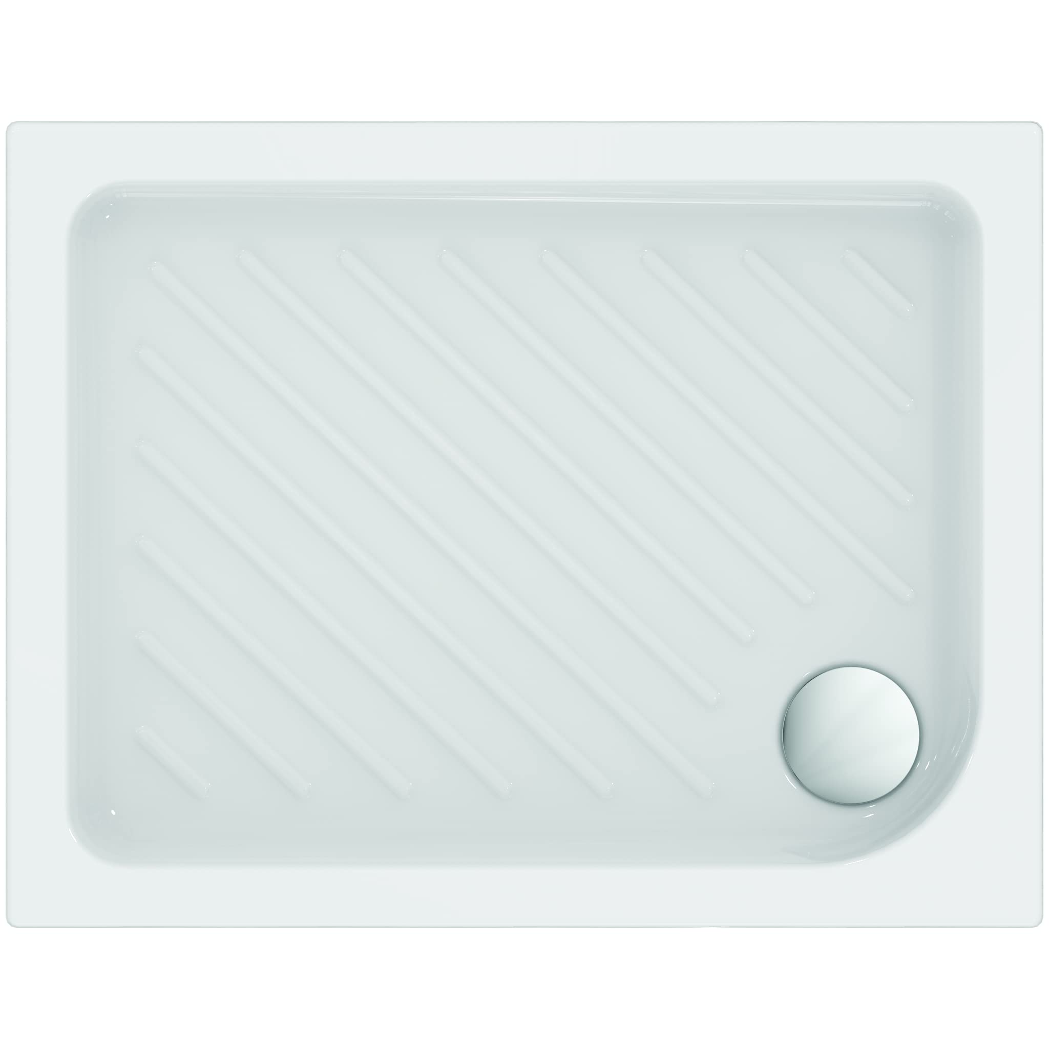 Ideal Standard - Eurovit, Plato de ducha rectangular de cerámica 90x70cm. Blanco