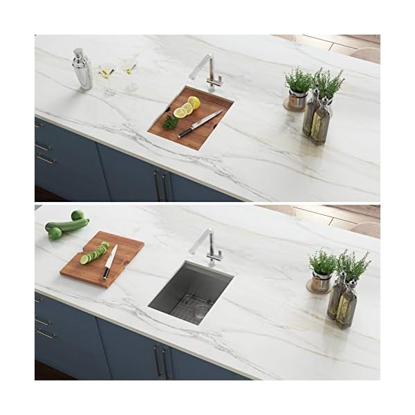 RVH Tiefteilspüle Workstation 15 Inch Edelstahl gebürstet – Bild 7