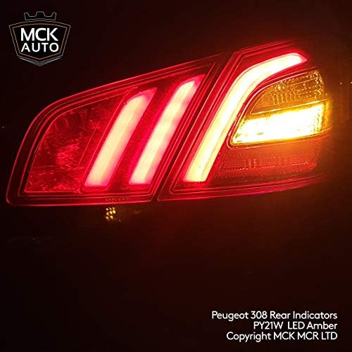 MCK Auto PY21W BAU15s 581 LED Canbus Bulbs Indicators Amber Orange Very Bright and Without Errors Compatible with A1 A3 8P1 F10 F20 F30 - GB5R1 Transform Your Ride
