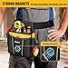 UUP Magnetic Tool Belt for Men, 10 Pockets Heavy Duty Tool Pouch, Magnet Holster Nails Utility Toolbelt Detachable Adjustable Waist Holder for Handyman Contractor Mechanic Plumber, Gifts for Men, Dad