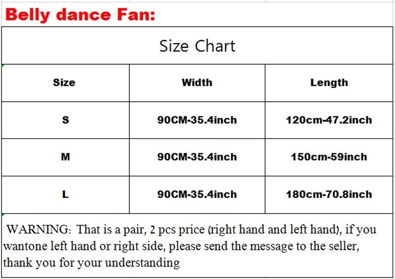 Generico Veils Fan Veli a ventaglio in Seta 2 Pezzi for Danza del Ventre Lunghi 180 cm