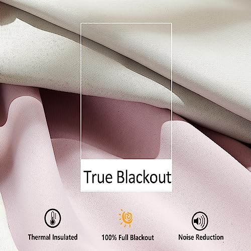 Pink Pom Pom Blackout Curtains for Girls Bedroom 72 inch Eyelet Thermal Insulated Curtains for Living Room Darkening Energy Efficient Window Drapes for Kids Nursery Guest Room 54"W 2 Panels - Image 4