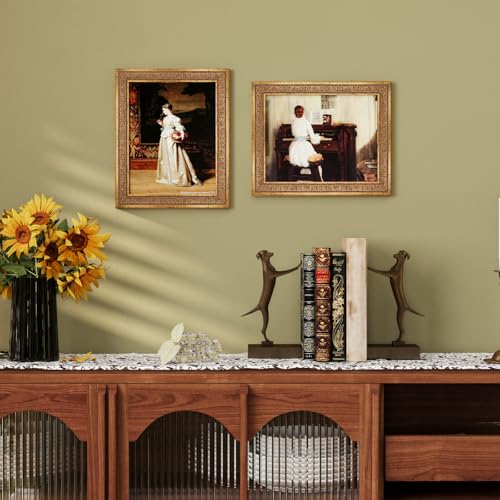 Image of 8x10 Vintage Picture Frames, Antique Frames,Ornate Picture Frames for Wall Decor,4 Pack Gold Frames,Distressed Gold