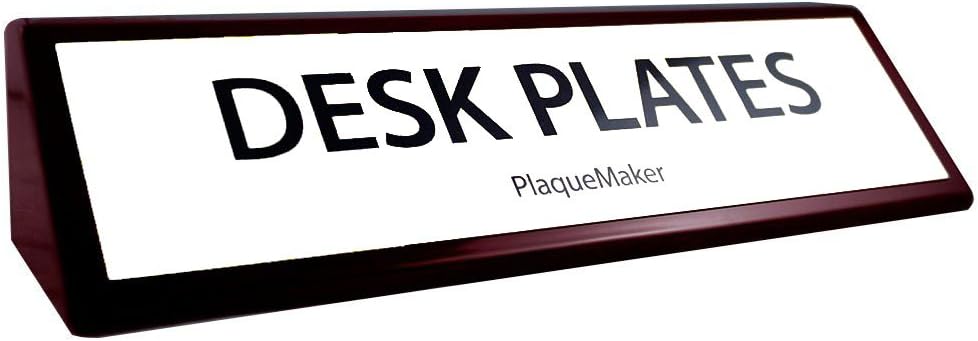 Rosewood Desk Wedge Name Plate (Gold, 10x2")
