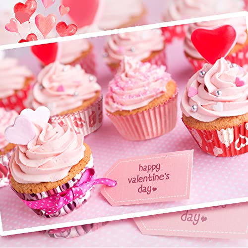 1200 Count Valentine's Day Cupcake Liners Heart Cupcake Baking Cups Paper Mini Cupcake Holder Candy Paper Wrappers For Valentine's Day Wedding Birthday Themed Holiday Party Supplies, 12 Styles #TOP2