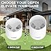 KINGTOP Golf Hole Cups for Practice Putting Green, Putting Cup, Outdoor | Indoor, Fit USGA | PGA Regulations, Ivory White, 4