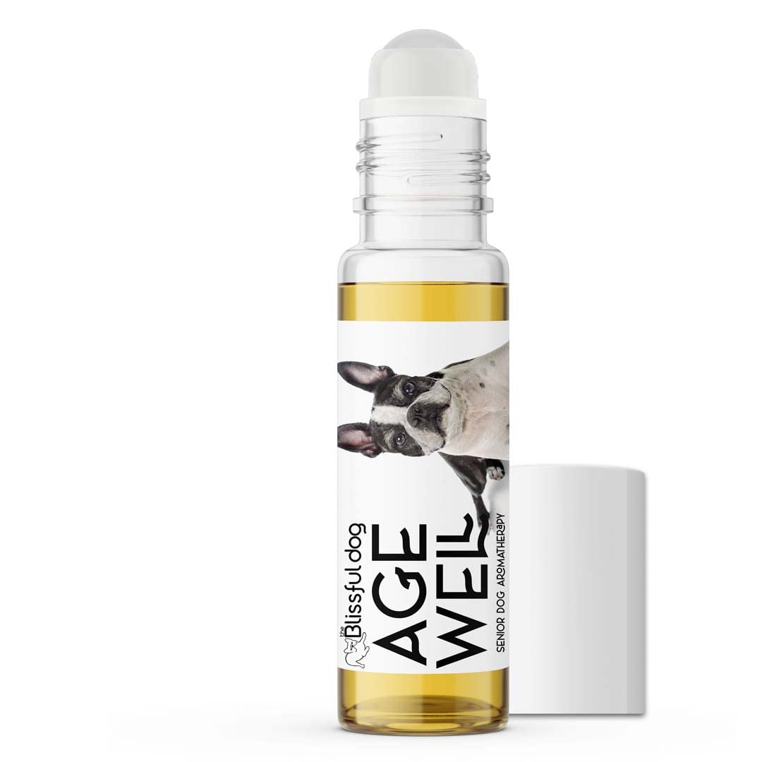The Blissful Dog Boston Terrier Age Well Dog Aromatherapy Roll-On Bottle for Your Dog's Peaceful Ageing