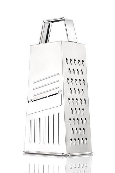 Grater Stainless Steel Multi Functional,4 Side Vegetable Grater Vegetable & Fruit Slicer (5 in 1 Slicer & Grater)