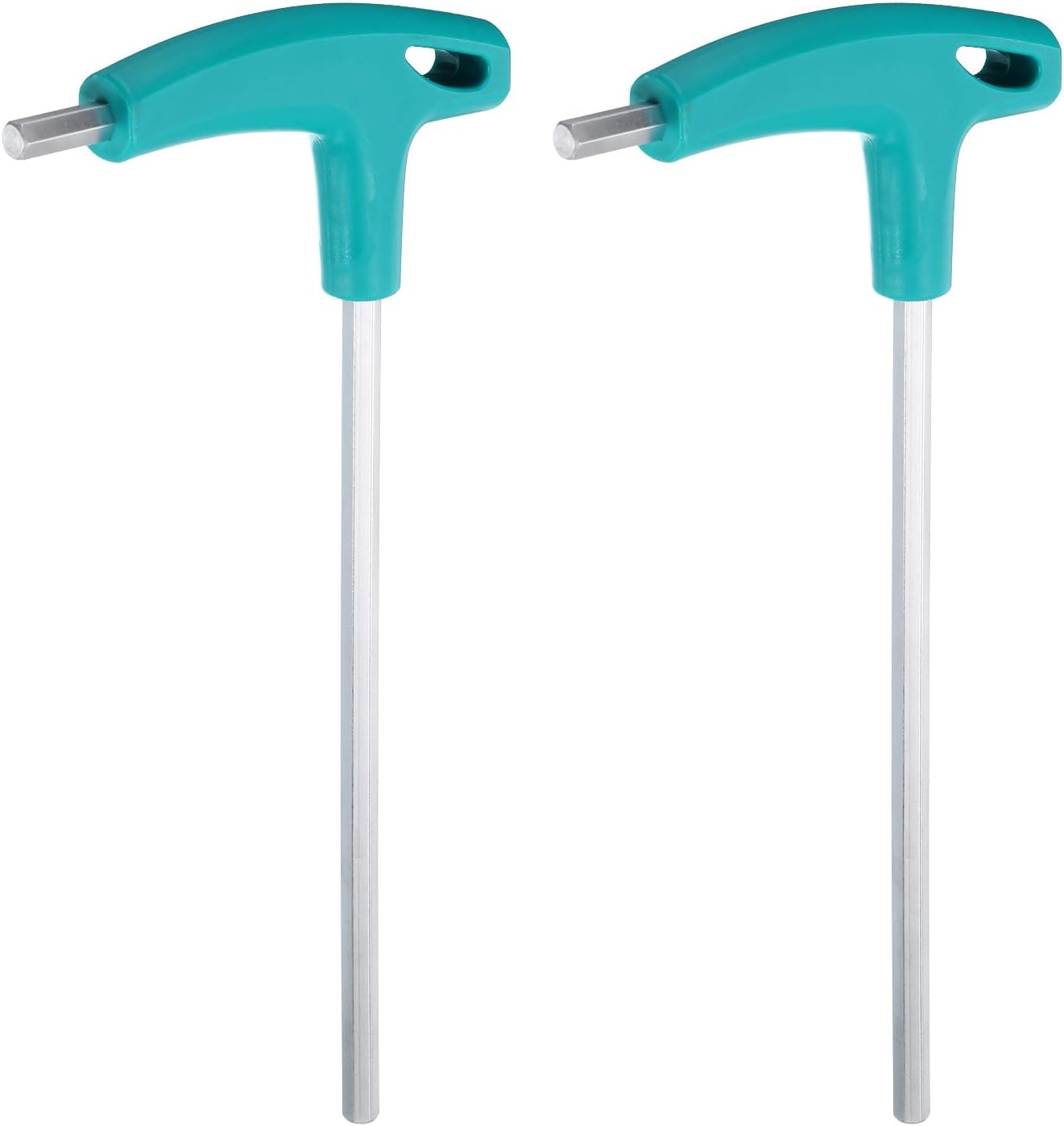 HARFINGTON 2pcs T-Handle Hex Key Wrench 6mm Metric CR-V T-Key Inner Hexagon Wrenches Spanner Repair Tool for Automotive Household Maintenance, Blue