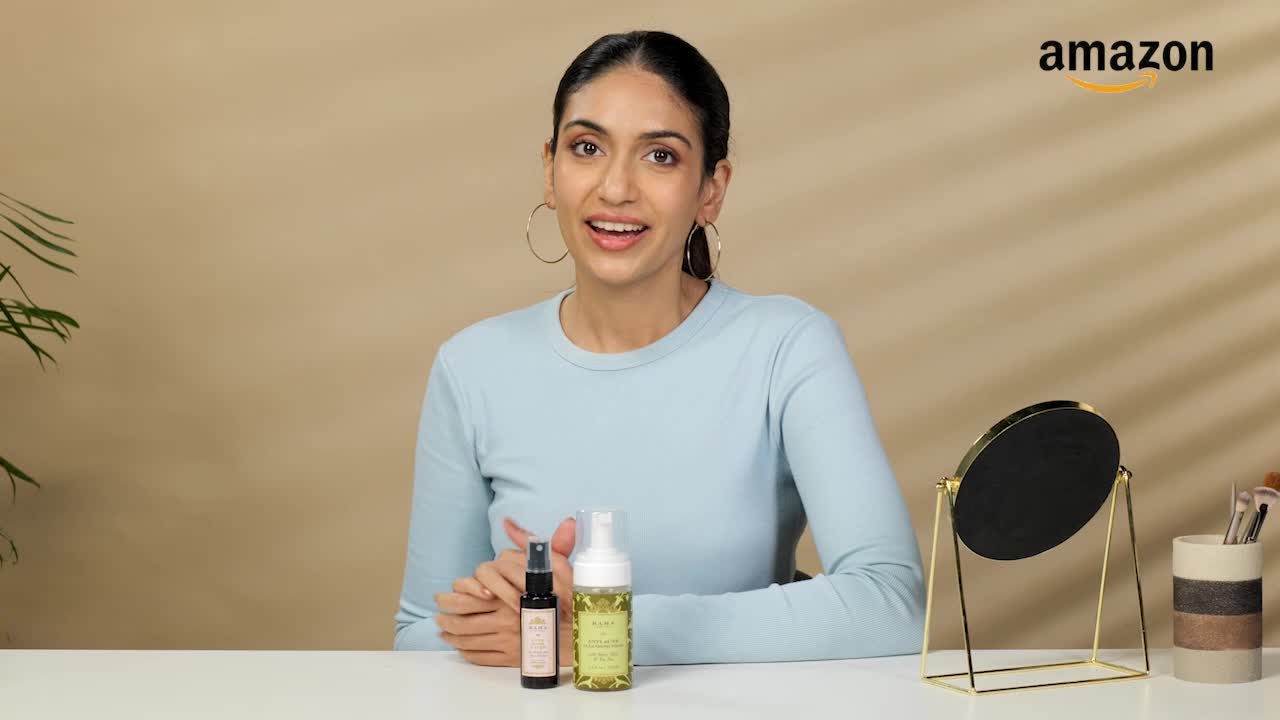 Image of Kama Ayurveda Anti Acne Cleansing Foam, 100ml & Kama Ayurveda Pure Rose, 50ml