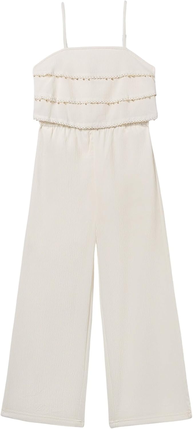 Mayoral Long jumpsuit with ruffles for Girls Bone