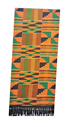 Decora Apparel African Clothes for Men Cotton Scarf, Graduation Stole, African Head Scarf Kente Fabric2