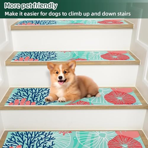 Tapis d'escalier antidérapants de sécurité en textile premium pour marche bois - 6