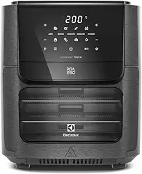 Fritadeira Elétrica sem oleo Forno Oven Airfryer 12L digital receita programada 2 bandejas espeto giratório 1700W Electrolux EAF90 Grafite 220v