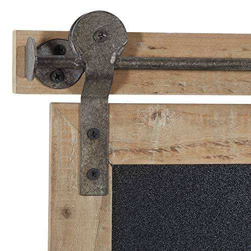 Deco 79 Wood Sign Wall Decor With Chalkboard, 21" X 1" X 17", Brown #TOP6