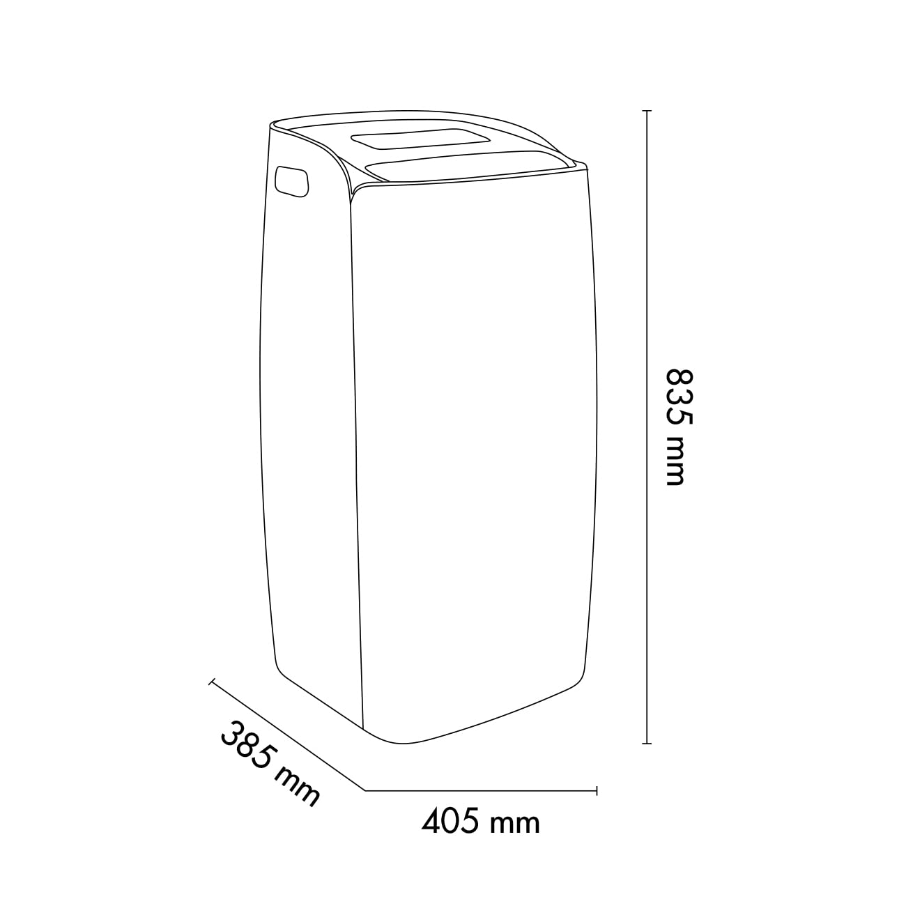 Argo Milo Plus New, climatizzatore d'aria locale monoblocco 13000 BTU/h e con pompa di calore 13000 BTU/h, dotato di WIFI integrato e con 3 velocità di ventilazione: bassa, media, alta + AUTO