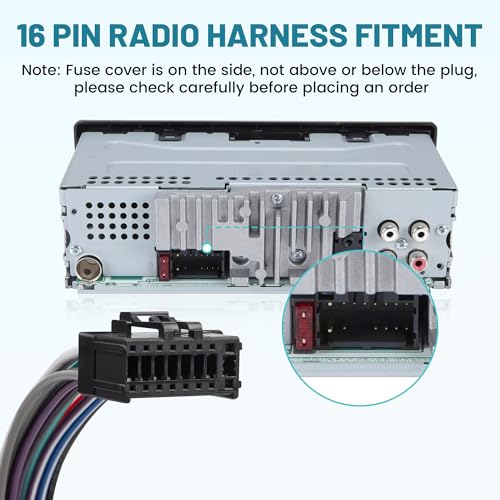Image of NuIth 16 Pin Pioneer Radio Stereo Wiring Harness Power Speaker Plug DVD Power Cord Replacement for Pioneer DEH AVH AVIC MVH FH SPH AVH4000NEX AVH-4100NEX AVIC-6100NEX