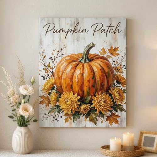 Lienzo decorativo rústico de otoño para dar calidez a tu dormitorio u hogar de 16x20 pulgadas