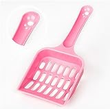 WLngtv Pink Cat Litter Scoop,Tray with Handle Compact Solid Color Cat Litter Sifter Coffee One Size