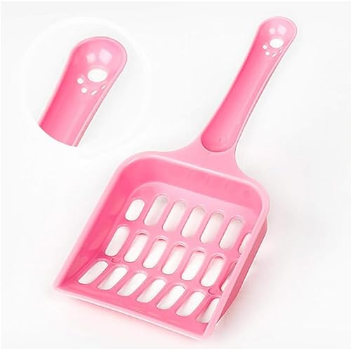 WLngtv Pink Cat Litter Scoop,Tray with Handle Compact Solid Color Cat Litter Sifter Coffee One Size