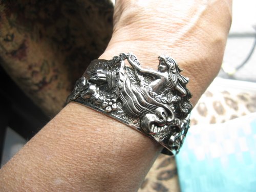 Mermaid Bracelet Silver Plated Art Nouveau Styled Mermaid Myelegantthings #TOP2