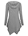 Miagooo Tunic Tops for Women for Leggings, Long Sleeve Swing Hoody Shirt(Light Gray,XX-Large)