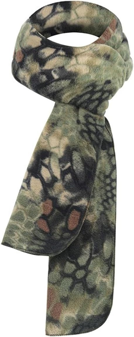 Polar Fleece Scarf for Men and Women Soft Warm Long Winter Neck Warmer for Cold Weather (Camo #G)