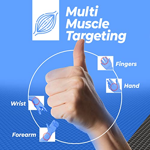 Grip Strength Trainer Kit (5 Piece Set), Adjustable Hand Grip Exerciser Strengthener, Hand Strengthener, Forearm Strengthener, Hand Squeezer Grip Strength, Strength Training Hand Strengtheners #TOP6