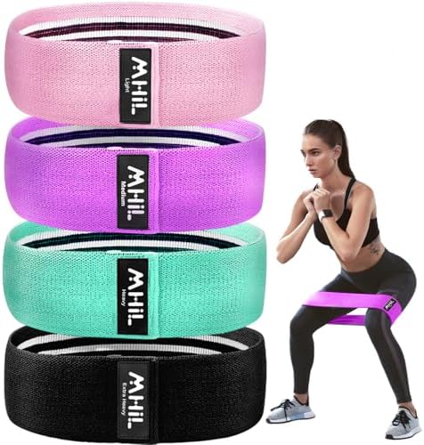 MhIL 5 Resistance Bands for Working Out Women - Booty Bands for Women and Men with Training Guide, Best Exercise Bands, Workout Bands for Workout Legs Butt Glute - Gym Fitness Bands Set for Home