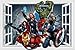Caihuahua Poster 3D stereoscopico Avenger Superman Iron Man Hulk Anime Adesivo da parete per cameretta dei bambini, 60 x 90 cm