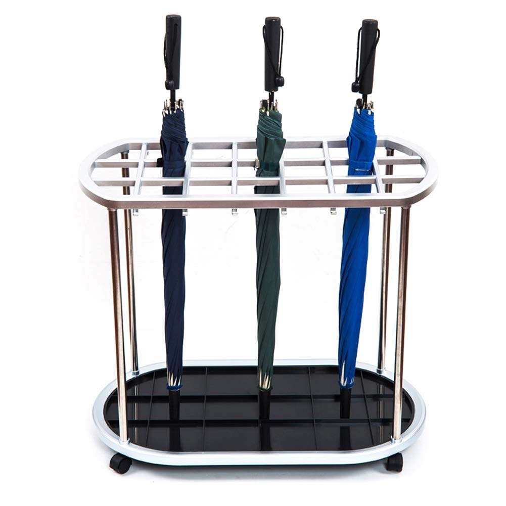 Porte-parapluie d'entreprise à roulettes pour accueillir vos clients