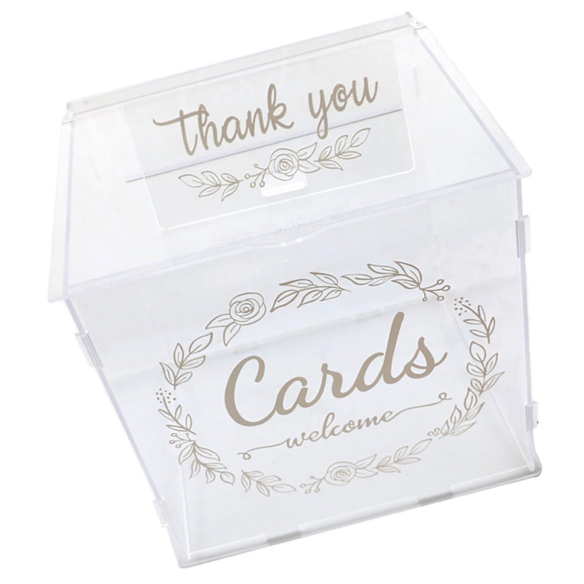Große für Erinnerungen und Geldgeschenke mit Schloss für Acryl Kartenbox Elegante Hochzeitsbox für Karten und Geld Aufbewahrung bei Feierlichkeiten
