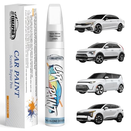 Image of SWP Snow White Pearl Tricoat Touch Up Paint for Kia Color Exact Match