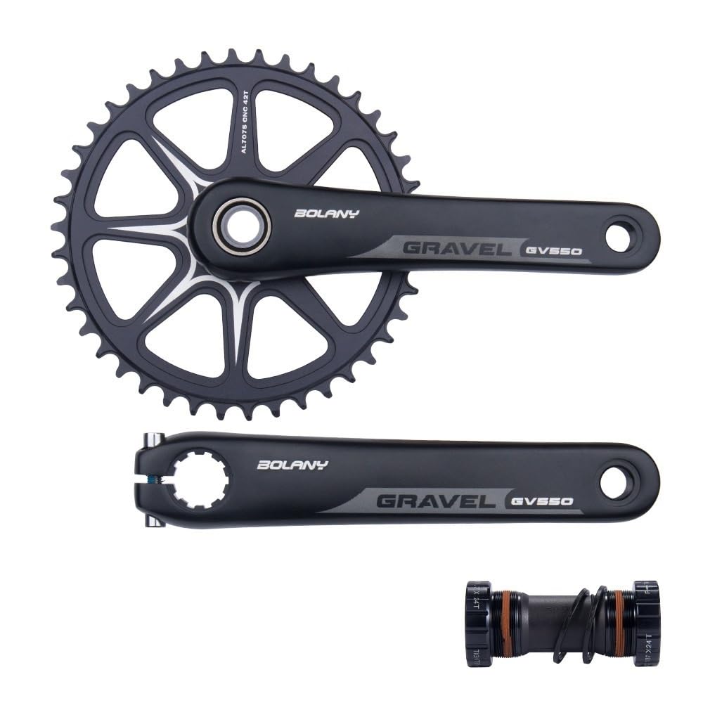 Bicicletta da Strada Guarnitura 40T Guarnitura 170mm Braccio Pedivella Compatibile con 10/11 velocità