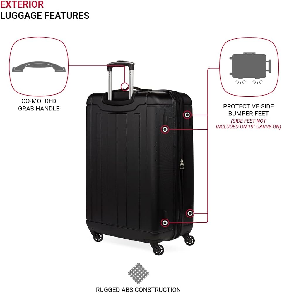 review SwissGear Unisex-Adult 6297 Hardside Expandable Luggage with Spinner Wheels