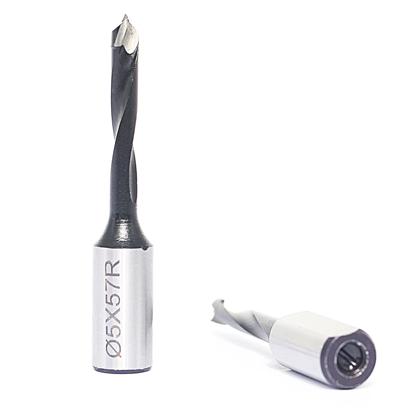 2Pcs*5mm Dia. Brad Point Boring Bit Dowel Drill Bits 57mm Long(R/H) — Amazon image 2